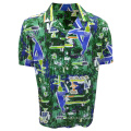 Men Digital Print Rayon Short Sleeve Beach Shirt